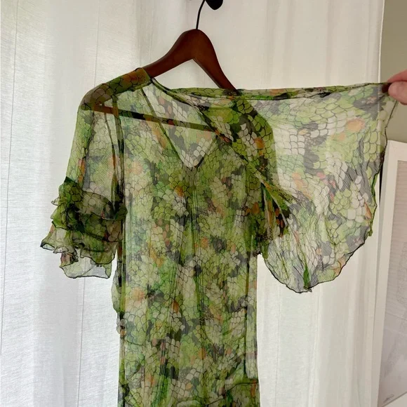 Antique 1920s Sheer Chiffon Drop Waist Dress - Picture 4 of 4